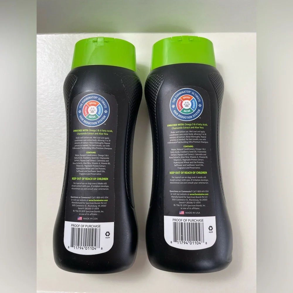 FURminator deSHEDDING Dog Ultra Premium Conditioner 16 OZ (X 2) Lot Of 2 Bottles